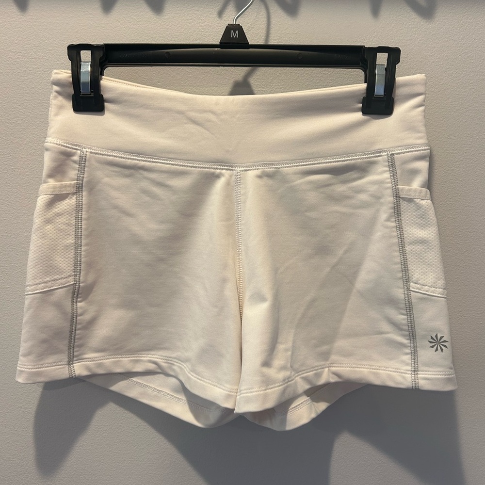 Athleta Cream Athletic Shorts